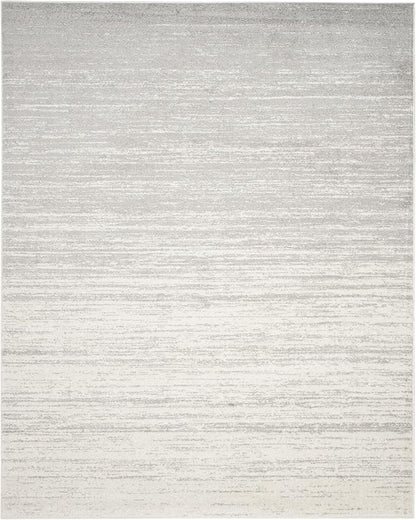 SAFAVIEH Area Rug 9x12 - Adirondack Collection - Large - Ivory & Silver, Modern Ombre Design, Non Shedding & Easy to Clean, Ideal for Living Room, Bedroom, Office, Dining Space (ADR113B)