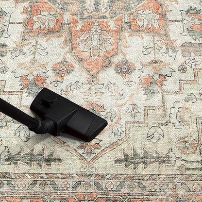 Keen Home Design 2x10 Rug - Machine Washable Runner Rug with Non-Slip Backing, Ideal for Hallway, Entryway, Kitchen, Laundry Room - Vintage, Easy Clean, Durable, Low Pile - (2'6" x 10')