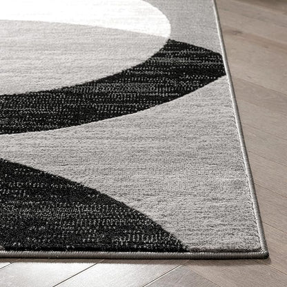Well Woven Dulcet Bingo Grey Modern Geometric 2'7" x 9'10" Runner Rug