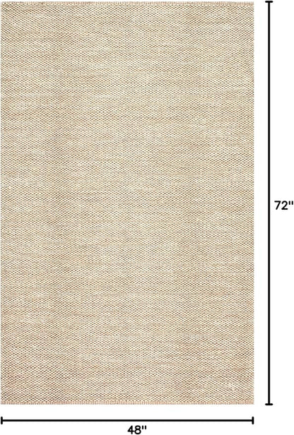 nuLOOM Alessi Solid Farmhouse Cotton Area Rug, 4x6, Beige