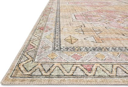 Loloi Skye Collection SKY-04 Gold/Blush 7' x 9' Oval Area Rug