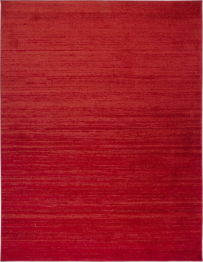 SAFAVIEH Area Rug 9x12 - Adirondack Collection - Large - Red & Grey, Modern Ombre Design, Non Shedding & Easy to Clean, Ideal for Living Room, Bedroom, Office, Dining Space (ADR113Q)