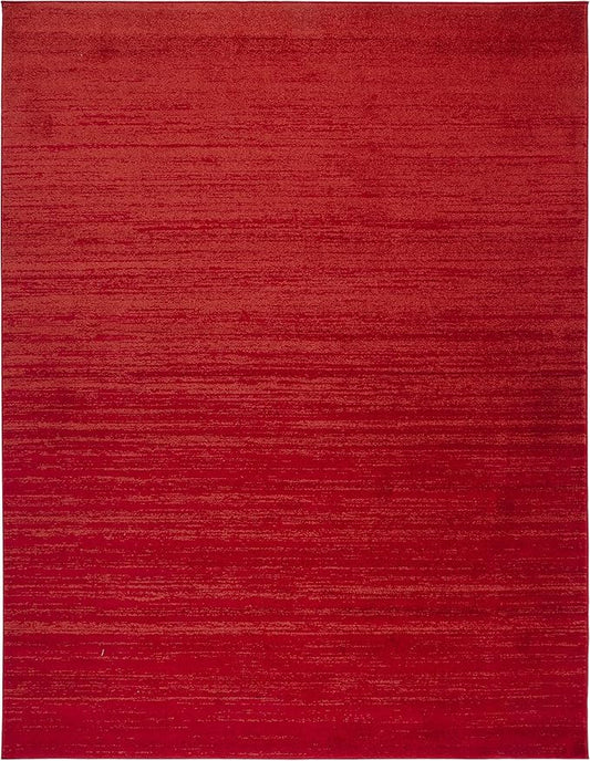 SAFAVIEH Area Rug 9x12 - Adirondack Collection - Large - Red & Grey, Modern Ombre Design, Non Shedding & Easy to Clean, Ideal for Living Room, Bedroom, Office, Dining Space (ADR113Q)