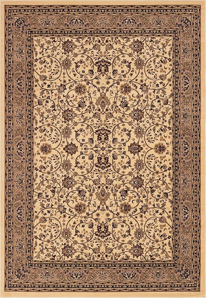 Unique Loom Sialk Hill Collection Area Rug - Washington (10' x 14' Rectangle Ivory/Black)