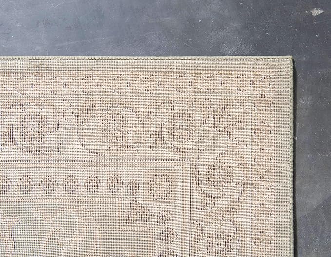 Unique Loom Versailles Collection Traditional Classic Medallion Floral Motif Area Rug (9' 0 x 12' 0 Rectangular, Green/ Ivory)