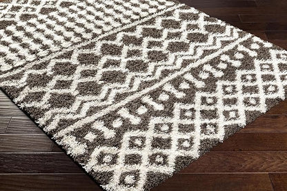 Livabliss Hapsburg Moroccan Shag Area Rug,5'3" x 7'3", Dark Brown
