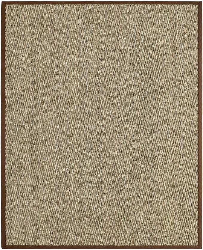 DEXI Area Rug Natural Fiber 4x6, Braided Woven Seagrass Rugs No Shed, Soft Neutral Rustic Carpet Mat for Indoor Entryway Outdoor Patio Dining Living Room Bedroom Farmhouse, Natural