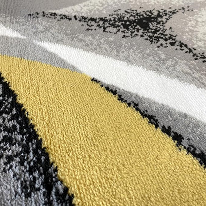 2305 Geometric Abstract Yellow 6x9 Area Rugs for Living Room
