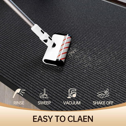 Amyracel Front Door Mat Indoor Outdoor Entrance, 36" x 120" All-Season Waterproof Doormat for Enterway, Heavy Duty Commercial Floor Mat, Fade Resistant, Rubber Back, Low Profile, Easy Clean
