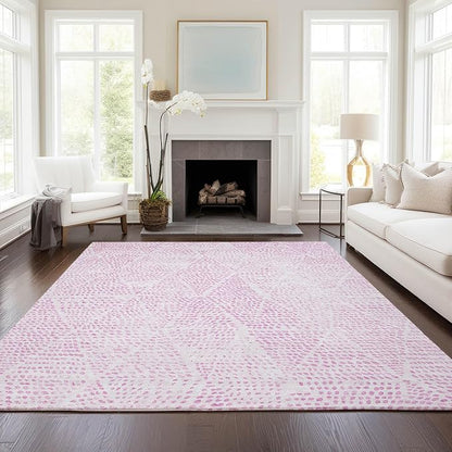 Addison Rugs Chantille ACN591 Pink 2'6" x 3'10" Indoor Outdoor Area Rug, Easy Clean, Machine Washable, Non Shedding, Bedroom, Living Room, Dining Room, Kitchen, Patio Rug