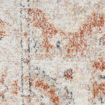 Nourison Home Astra Machine Washable Gold Multicolor 6'7" x 9' Area Rug - Easy Clean, Non Shedding, Bed Room, Living Room, Dining Room, Kitchen (7' x 9')