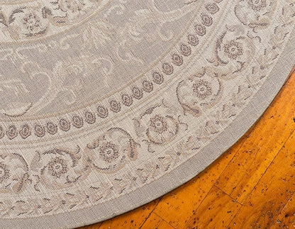 Unique Loom Versailles Collection Traditional Classic Medallion Floral Motif Area Rug (6' 0 x 6' 0 Round, Green/ Ivory)