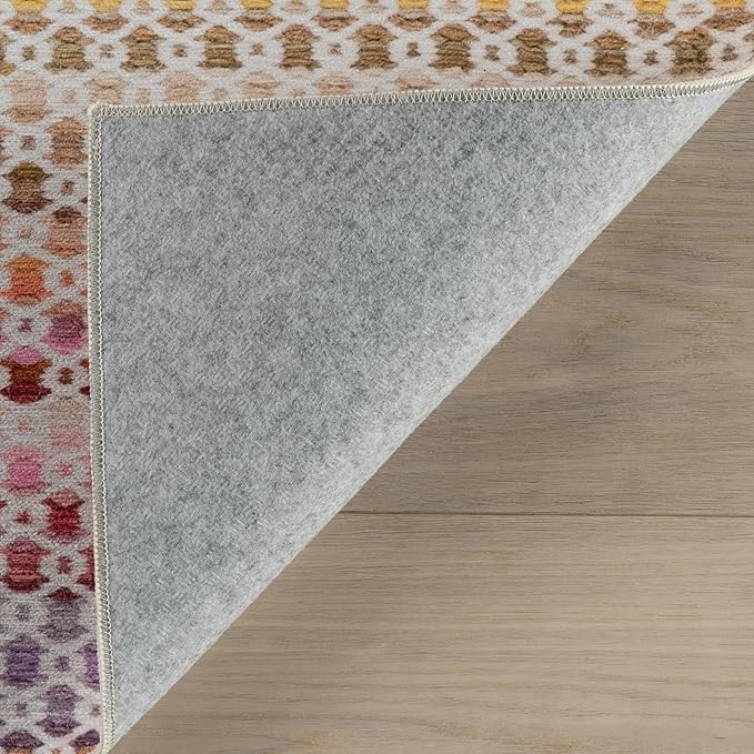 Dash & Albert Poppy Multi Machine Washable Rug, 8.5 X 11.5 Feet, Multicolored Geometric Pattern