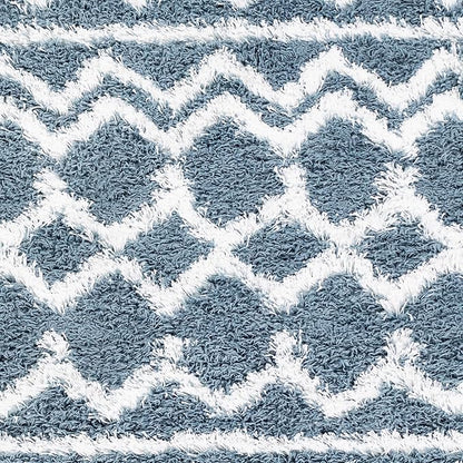 Livabliss Hapsburg Moroccan Shag Area Rug, 5'3" x 7'3", Denim