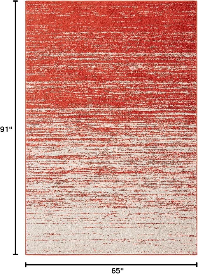 SAFAVIEH Adirondack Collection Area Rug - 5'5" x 7'7", Orange & Grey, Modern Ombre Design, Non Shedding & Easy to Clean, Ideal for Living Room, Bedroom, Office, Dining Space (ADR113P)