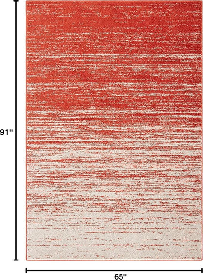 SAFAVIEH Adirondack Collection Area Rug - 5'5" x 7'7", Orange & Grey, Modern Ombre Design, Non Shedding & Easy to Clean, Ideal for Living Room, Bedroom, Office, Dining Space (ADR113P)