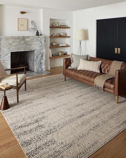 Loloi Darby Collection DAR-02 Oatmeal/Charcoal 11'-6" x 15' Area Rug