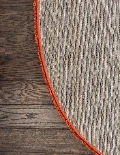 Unique Loom Solid Shag Collection Area Rug (7' 10" x 10' Oval, Terracotta)
