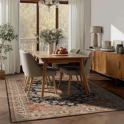 Area Rug Non Slip Machine Washable Ultra Soft Living Room/Bedroom/Kitchen/Outdoor/Classroom Maroon, 5'×7'