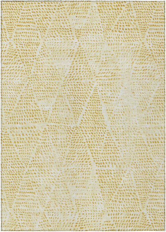 Addison Rugs Chantille ACN591 Wheat 5' x 7'6" Indoor Outdoor Area Rug, Easy Clean, Machine Washable, Non Shedding, Bedroom, Living Room, Dining Room, Kitchen, Patio Rug