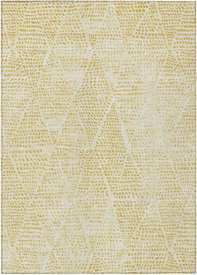 Addison Rugs Chantille ACN591 Wheat 9' x 12' Indoor Outdoor Area Rug, Easy Clean, Machine Washable, Non Shedding, Bedroom, Living Room, Dining Room, Kitchen, Patio Rug