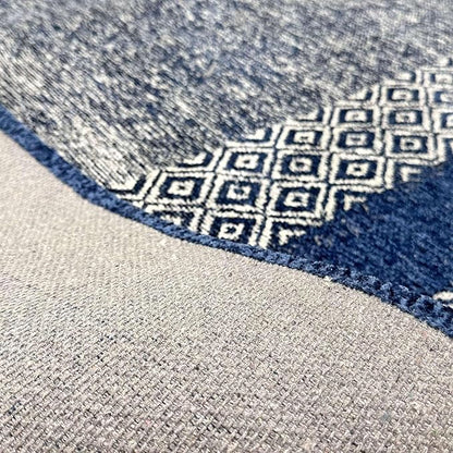 Alfa Rich 4x6 Navy Blue Washable Area Rugs for Living Room Bedroom Kitchen Cotton Pet Friendly Rug