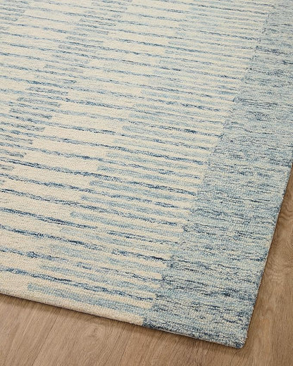 Loloi Chris Loves Julia Chris Collection CHR-01 Ivory/Denim 5'-0" x 7'-6", .50" Pile Height, Area Rug