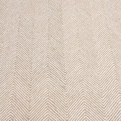 Modern Herringbone Chevron Collection Handcrafted Wool Area Rug - Durable, Zigzag Pattern, for High Traffic, Contemporary Design for Living Room, Bedroom, Dining Room Decor (Sand Beige, 6' x 8')