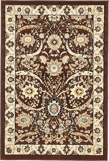 Unique Loom Espahan Collection Area Rug - Cape Cod (4' 1" x 6' 1" Rectangle, Brown/ Beige)