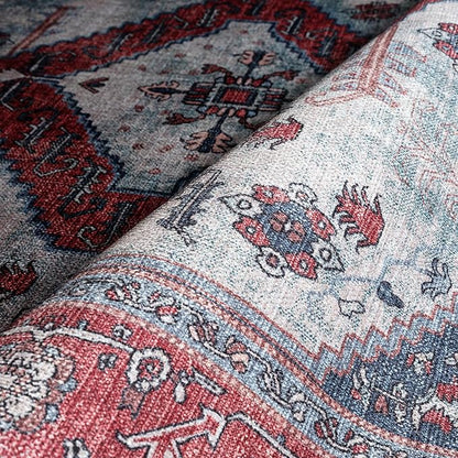 Fame Rugs Turkish Rug. Washable Vintage Oriental Antique Inspired Traditional Doormat Small Modern Area Rugs Luxury Entryway Entry Bedroom Bathroom Kitchen
