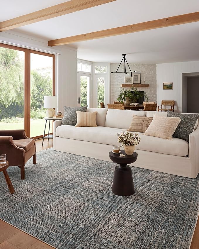 Loloi Angela Rose Ember Collection EMB-09 Denim/Charcoal 3'-6" x 5'-6" Accent Rug