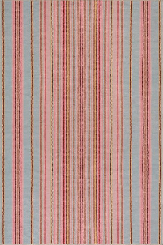 Dash & Albert Jamaica Stripe Multi Machine Washable Rug, 5 X 8 Feet, Blue/White Stripe Pattern
