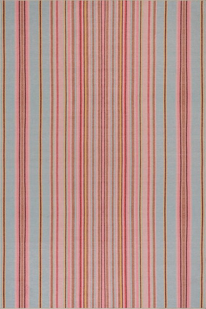 Dash & Albert Jamaica Stripe Multi Machine Washable Rug, Runner-2.5 X 8 Feet, Blue/White Stripe Pattern