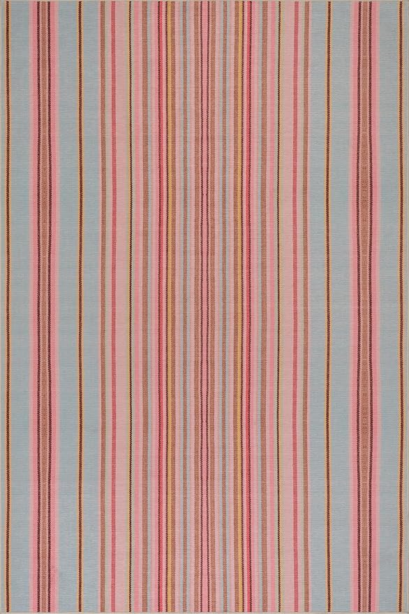 Dash & Albert Jamaica Stripe Multi Machine Washable Rug, 3 X 5 Feet, Blue/White Stripe Pattern