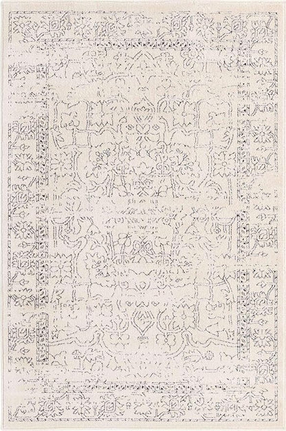 Unique Loom Isabella Collection Area Rug - Adjani (4' 1" x 6' 1" Rectangle, White/ Blue)