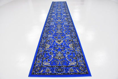 Unique Loom Sialk Hill Collection Area Rug - Washington (3' x 16' 5" Runner Dark Blue/Black)