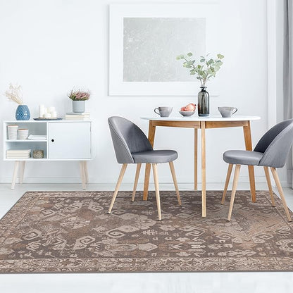 LUXE WEAVERS Moroccan Floral Beige 9x12 Area Rug for Living Room