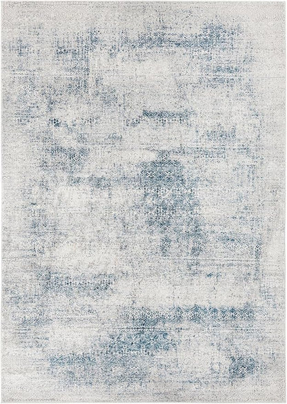 Unique Loom Finsbury Collection Area Rug - Sarah (7' 1" x 10' Rectangle, Blue/ Ivory)