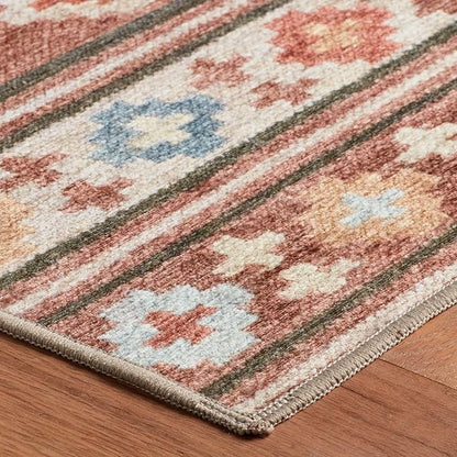 Dash & Albert Canyon Natural Machine Washable Rug, 7.5 X 9.5 Feet, Natural Geometric Pattern - Premium Luxury Hotel Quality Soft Breathable Hypoallergenic Machine Washable Easy Care All Season