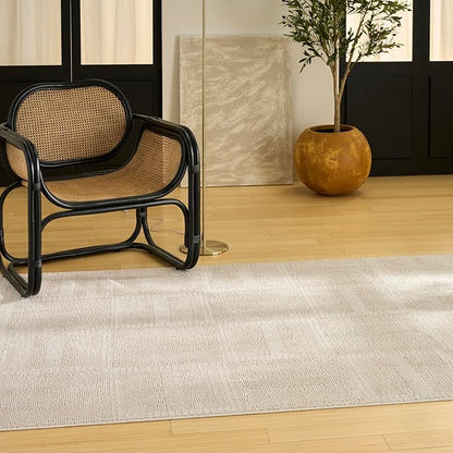 Nourison Home Nordic Taupe 4' x 6' Area Rug - Easy Clean, Non Shedding, Bed Room, Living Room, Dining Room, Kitchen (4' x 6')