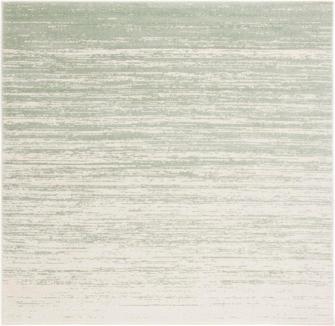 SAFAVIEH Adirondack Collection Accent Rug - 3' Square, Sage & Ivory, Non Shedding & Easy to Clean, Modern Ombre Design, Ideal for High Traffic Accents in Living Room, Bedroom (ADR113X)