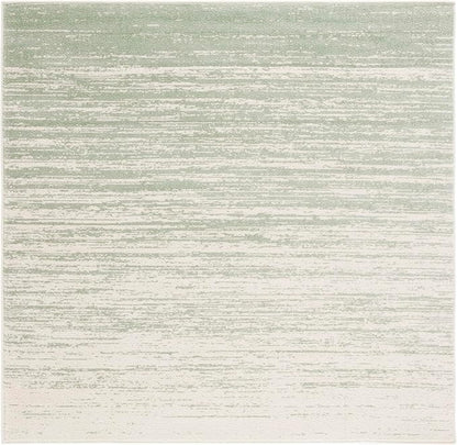 SAFAVIEH Adirondack Collection Accent Rug - 3' Square, Sage & Ivory, Non Shedding & Easy to Clean, Modern Ombre Design, Ideal for High Traffic Accents in Living Room, Bedroom (ADR113X)