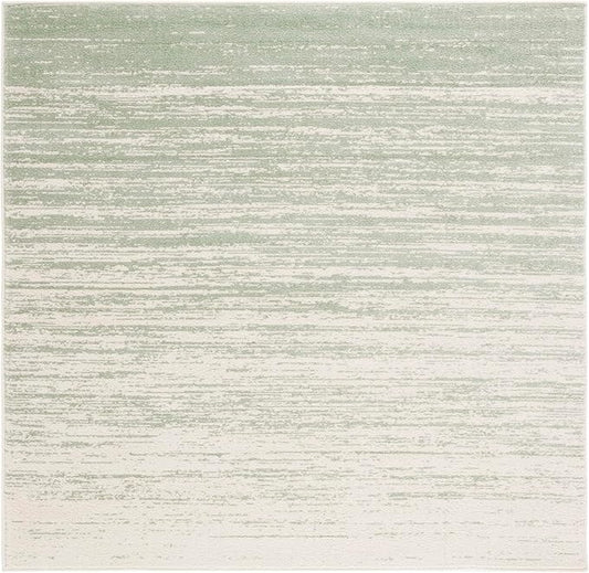 SAFAVIEH Adirondack Collection Accent Rug - 3' Square, Sage & Ivory, Non Shedding & Easy to Clean, Modern Ombre Design, Ideal for High Traffic Accents in Living Room, Bedroom (ADR113X)