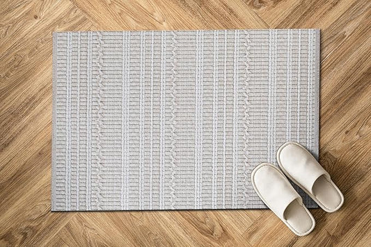 Modern Indoor Rug Stripe 2x3 Area Rugs for Living Room Luxury Kitchen Bedroom Durable Soft Geometric Durable Low and High Pile Stain Resistant Non Shedding Area Carpet 2x3