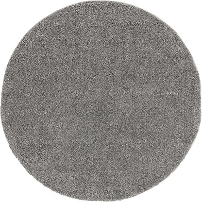 Unique Loom Solo Collection Area Rug - Calabasas (5' 3" Round, Gray)