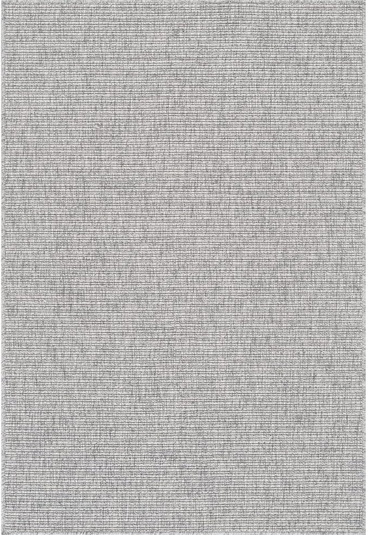 Beverly Rug Easy Jute Gray Rug 4x6 Solid Washable Durable Outdoor Indoor Area Rugs for Living Dining Room Patio Office Stain Resistant Non Shedding Casual Indoor Outside Carpet (4 x 6 Gray)