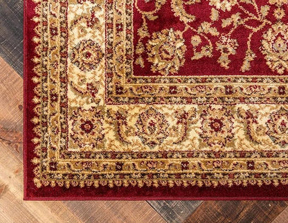 Unique Loom Voyage Collection Traditional Oriental Classic Intricate Design Area Rug (2' 7 x 12' 0 Runner, Red/Gold)