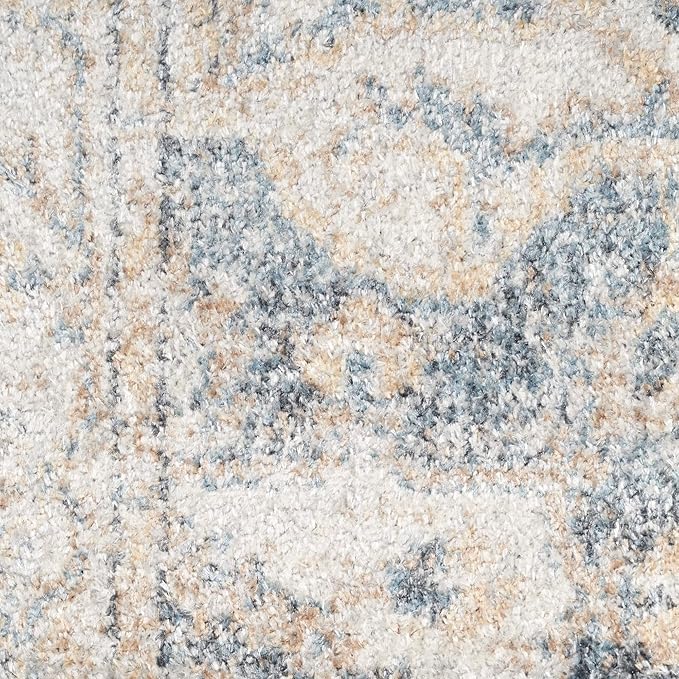 Nourison Home Astra Machine Washable Traditional Grey/Blue 7'10" x 10' Area Rug, Easy Clean, Non Shedding, Bed Room, Living Room, Dining Room, Kitchen (8x10)