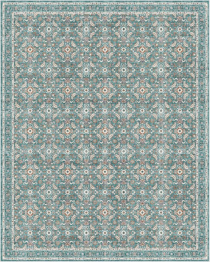WITSHOCK Living Room Area Rugs 12x15: Soft Non-Slip Backing Washable Rugs Vintage Large Carpet for Bedroom Office Dining Room Kitchen Stain Resistant Home Decor Rug
