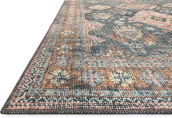Loloi Skye Collection SKY-10 Sea/Rust 7' x 9' Oval Area Rug
